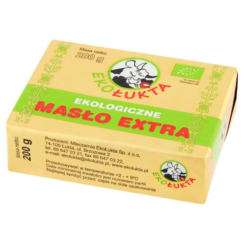 Ekologiczne masło ekstra EKOŁukta 200 g
