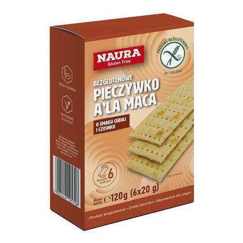 Pieczywko a'la maca bezglutenowe o smaku cebuli i czosnku Natura 120 g
