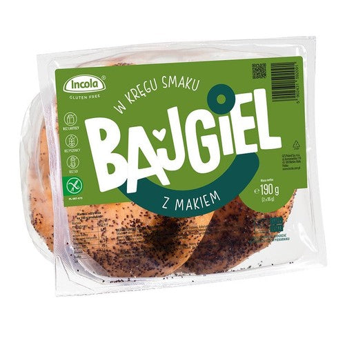 Bajgle z makiem bezglutenowe  Incola 2 x 95 g