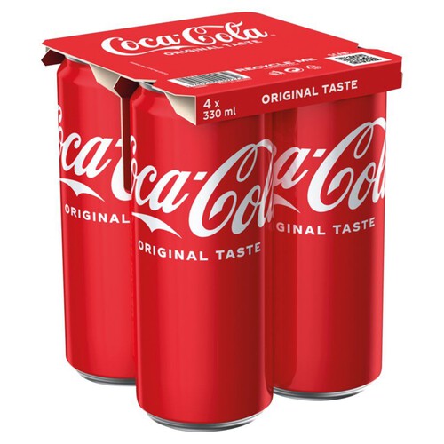 Napój gazowany o smaku cola Coca-Cola 4 x 330 ml