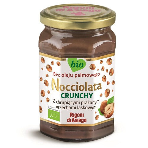 BIO Krem Crunchy z chrupiącymi kawałkami orzechów laskowych Rigoni di Asiago 250 g