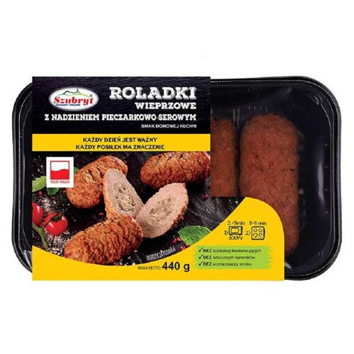 Roladki wieprzowe z nadzieniem pieczarkowo-serowym Szubryt 440 g